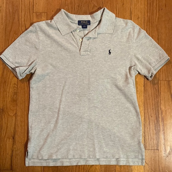 Gray Polo Shirt Boys Large (14/16) - Picture 1 of 3